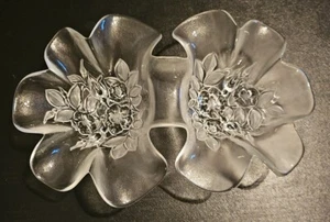 Walther-Glas BIANCA Relish Dish Flower Divided Clear Glass 4311/5 German-NIB! - Picture 1 of 11