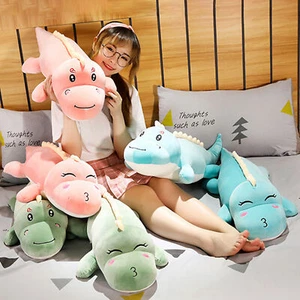 Cute Cartoon Dinosaur Shape Super Soft Plush Stuffed Pillow Toy Children D Green - Picture 1 of 12