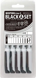 Deleter Neopiko line -3 black Set of 5 A #300 Plastic Unisex 311-9402 Japan - Picture 1 of 5