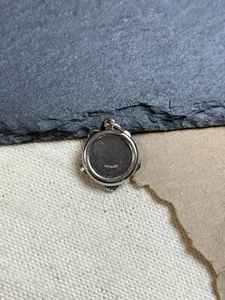 Vintage Sterling Silber Tamburin Charm - Bild 1 von 3