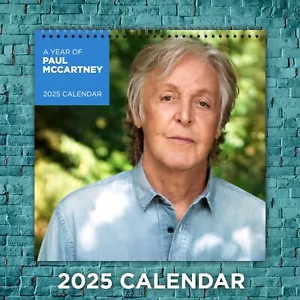 Paul McCartney 2025 Calendario Musicale, Calendario da Parete Celebrità 12 Mesi, Regalo Ventaglio - Foto 1 di 4