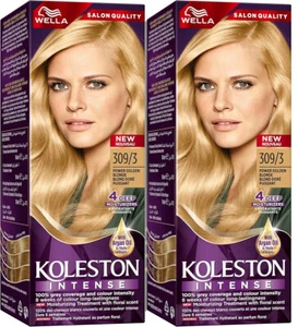 2x Wella Koleston Intense Hair Color 309/3 Golden Blonde - Picture 1 of 5