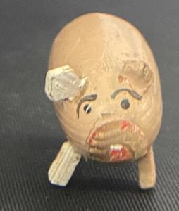 1" Lon Wood Animal Miniature Piglet Pig - Picture 1 of 5