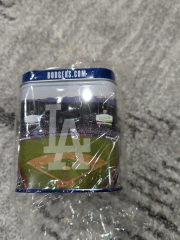 *NEW* 2014 LA Dodgers SGA Tin Bank w/ facimile auto baseball (Kershaw & others) Cover