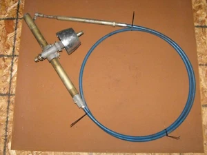 Used 12 Ft Blue Steering Cable with Steering Helm - Picture 1 of 4