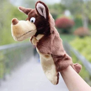 27cm Wolf Animal Plush Soft Doll Hand Puppet Storytelling Parent-Child Toy - Picture 1 of 10