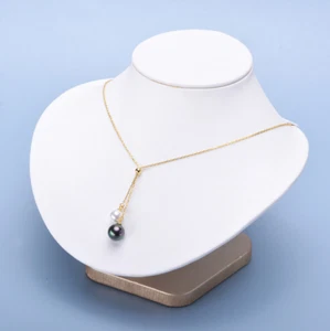 Woman Real S925 Sterling Silver Pearl Ball Necklace Chain Sliding Adjustable I93 - Picture 1 of 4