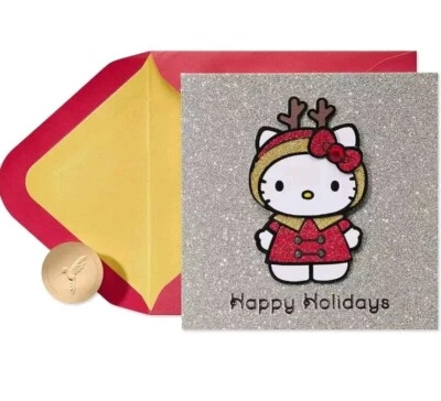 Papyrus Hello Kitty Christmas Card (Wishes for the Merriest Christmas Ever) - Image 1 of 4