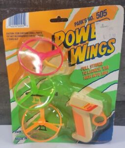 Vtg New PARK PLASTICS Power Wings Pull String 3 Pack Helicopters No. 505 Toy NOS