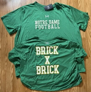 Notre Dame Football Team Issued Under Armour Shirt BRICK X BRICK 3XL New - Picture 1 of 4
