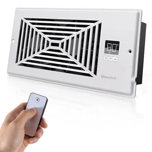 Quiet 4x10 Register Vent Booster Fan - 10-Speed with Remote & Thermostat - Picture 1 of 8
