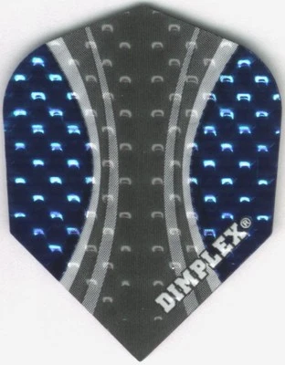 TON JUNKIE DARTS Dimplex Blue and Grey Dart Flights: 3 per set