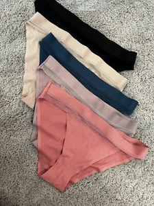 5 Pack cheeky bikini rio strap no show panties multicolor Asian Size Lge - Picture 1 of 4