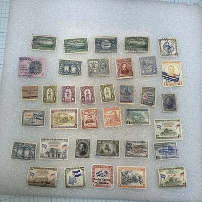36 б/у/винтажных смешанных марок Гондураса, 1875–1965 гг. СДЕЛКА - СМОТРИТЕ! $1 Доставка - Изображение 1 из 4