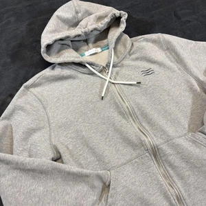 OKAICOS Hoodie Mens Large Gray Full Zip Parrot Cay Back Chenille Embroidered - Picture 1 of 24