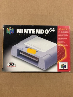 NINTENDO 64 CONTROLLER PAK MEMORIA NUS 004 Originale Completa - Immagine 1 di 4