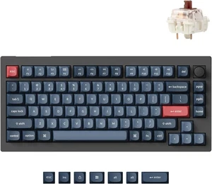 Keychron V1 Max Custom Mechanical Gaming Keyboard for PC - Gateron Jupiter Brown - Picture 1 of 8