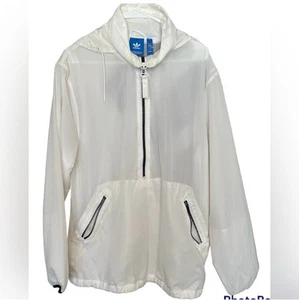 Adidas Equipment ADV 91-17 Mens white 3 stripe Windbreaker lightweight Jacket XL - Picture 1 of 8