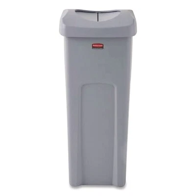 Rubbermaid Commercial 2143862 23 gal Universal Square Trash Can w/ Swing Lid New - Image 1 of 4