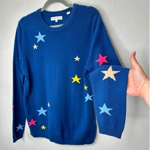 Chinti & Parker Langarm-Pullover mit Rundhalsausschnitt marineblau mehrere Sterne L - Bild 1 von 13