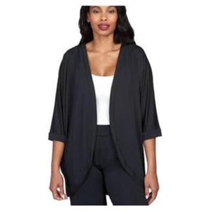 Emaline Womens Kimono Dolman Open Front Shrug Cardigan in Black - Picture 1 of 8