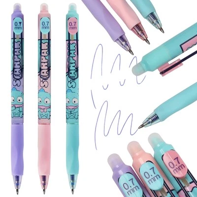 STARPAK Yodo Radierbarer Kugelschreiber mit Radiergummi automatischer Gelschreiber 0,7mm