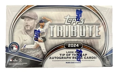 2024 New Topps Tribute Baseball Factory Sealed Hobby Box  3 Autos 3 Relics - Image 1 of 4