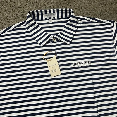 NUEVO CON ETIQUETAS Peter Millar Para Hombres XL Verano Cómodo Polo Compañía Bordado* Foto 1 de 4