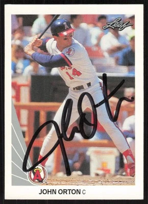 1990 Leaf John Orton Rookie Auto California Angels #511 RC Card Signed - Image 1 of 2