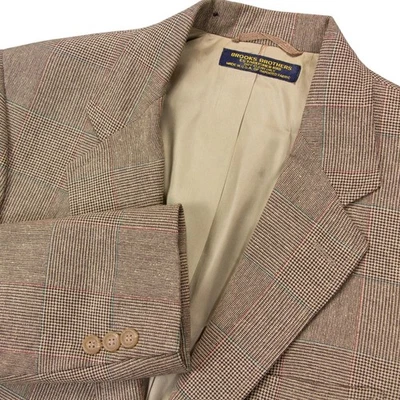 VTG Brooks Brothers Mens 40R Brown Glen Plaid Unstructured Blazer Sport Coat USA - Image 1 of 4