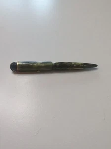 ORIGINAL ANTIQUE EVERSHARP SKYLINE GREEN Moire 14K Gold NIB FOUNTAIN PEN - Picture 1 of 6