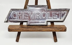 Chevrolet Pick Up Truck Hood Bowtie Emblem 30's-40's Wall Hanging Corner Damage - Bild 1 von 8