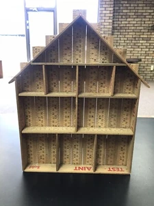 Primitive Handmade nicnack shelf out of rulers Display Art Crafts - Picture 1 of 11