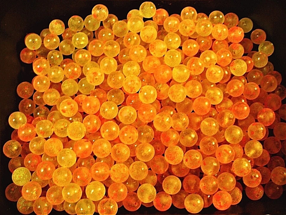 MAD RIVER SPORTS MFG MAD RIVER HOUDINI CLEAR SPECKLED RED UV BEADS STEELHEAD & TROUT 5 SIZES