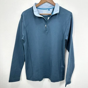 J. Crew Crewcuts Boys' performance half-zip Dark Teal Blue UPF Activewear XXL 16 - Picture 1 of 10