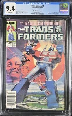 TRANSFORMERS #1 (1984) CGC 9.4 NEWSSTAND CANADIAN PRICE VARIANT 1ST APP RARE| - Image 1 of 2
