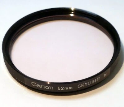 Canon 52mm Filter Skylight Sky 1x for 50mm f1.8 nFD - EOM with ribbed rim - Image 1 of 4