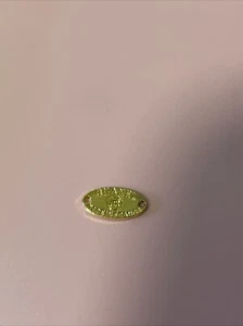 DESIGNER TINY 12 MM OVAL 2 HOLE FLAT BUTTON GOLD 1 PC - Picture 1 of 5