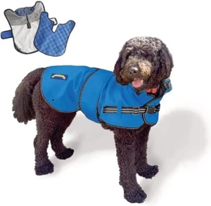 All seasons dog raincoat with harness hole Waterproof With detachable liner L - Picture 1 of 6