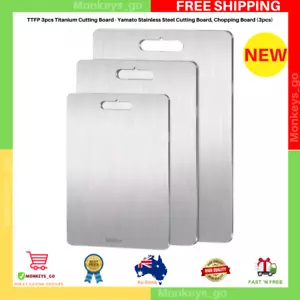 3 Pcs Titanium Cutting Board Yamato Stainless Steel Cutting & Chopping Board NEW - Picture 1 of 8
