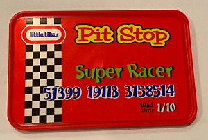 Vintage Little Tikes Cozy Coupe Replacement License Pit Stop Super Racer 2000-04