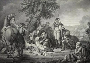 BERGER nach FRISCH - "Schwerins Tod" - Kupferstich 1790 - Picture 1 of 2