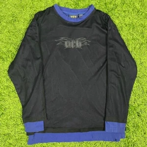 VTG OTB Shirt Mens M Mesh Double-Layer Long Sleeve One Tough Brand 90s Grunge - Picture 1 of 6
