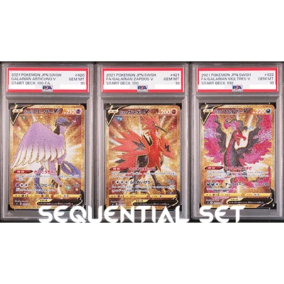 PSA 10 Galarian Articuno Zapdos Moltres V UR SEQ Set Pokemon Card Japanese #381 - Image 1 of 4