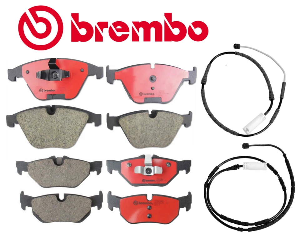 Juego de pastillas de freno delanteras y traseras de cerámica para BMW X1 xDrive28i OEM Brembo + sensor Foto 1 de 1
