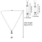 Clear Glass Vial Necklace Openable Screw Cap For Ash Sand Steel Chain