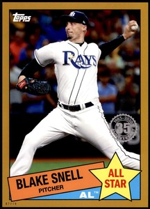 Blake Snell 2020 Topps 1985 35th Anniversary All-Stars 5x7 Gold #85AS-32 /10 Ray
