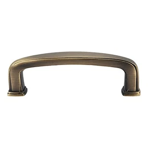 Cosmas Cabinet Hardware Zinc Brushed Antique Brass Handle Pulls Set Of 10 - Picture 1 of 10