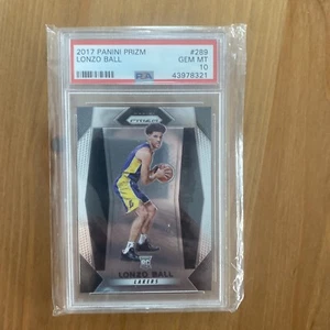 2017 Panini Prizm LONZO BALL 289 RC Rookie Card PSA 10 Gem Mint Chicago Bulls - Picture 1 of 3