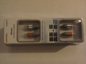 Peerless Alpha Series Stereo Audio Cable (2xRCA plugs to 2xRCA plugs) 5 Metre. - Picture 1 of 3